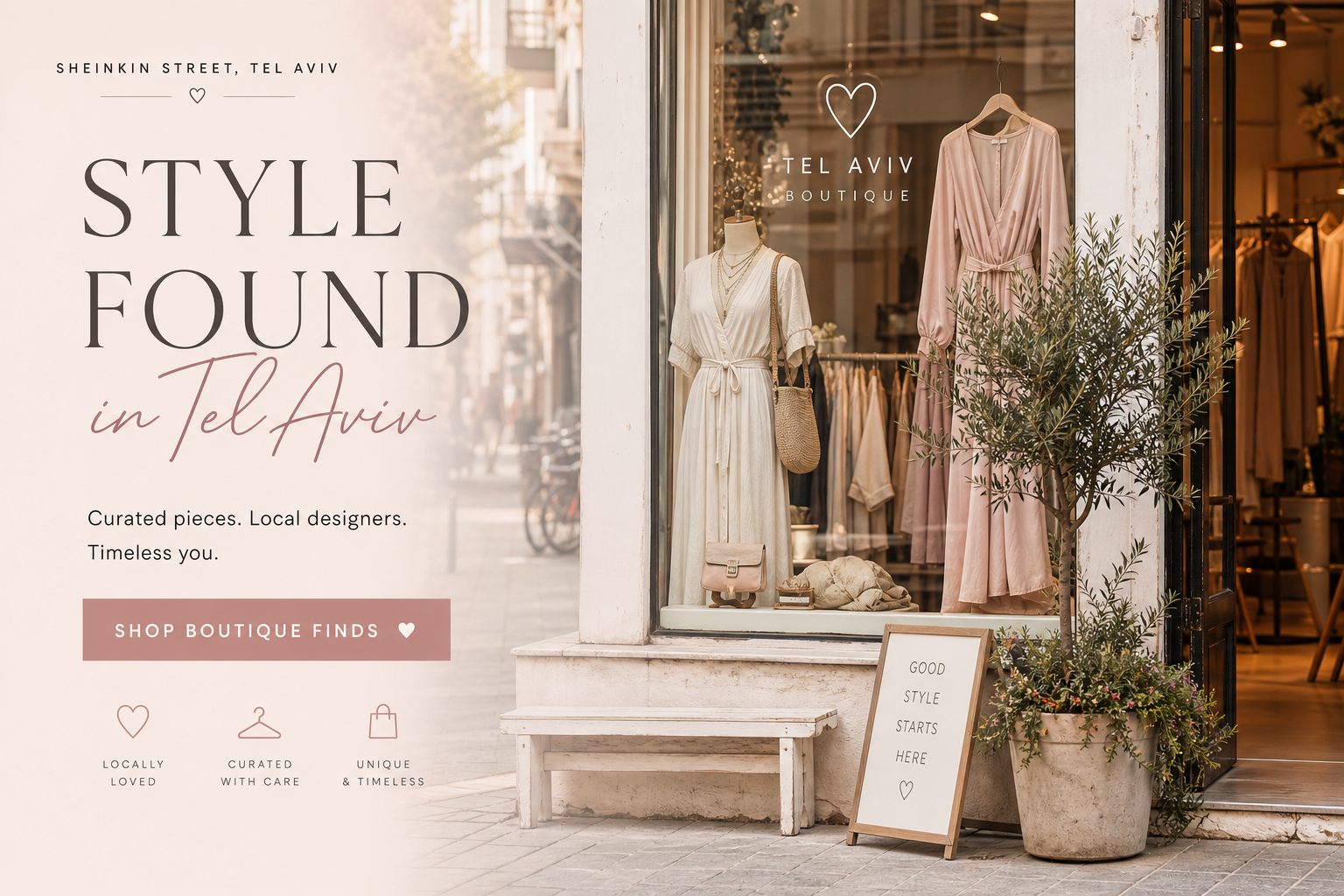 Sabra Style boutique window on Sheinkin Street