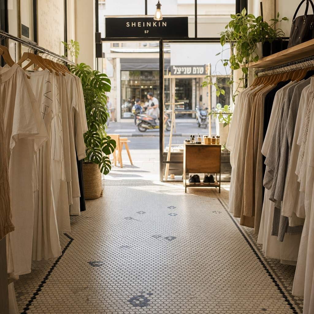 Boutique clothing racks interior